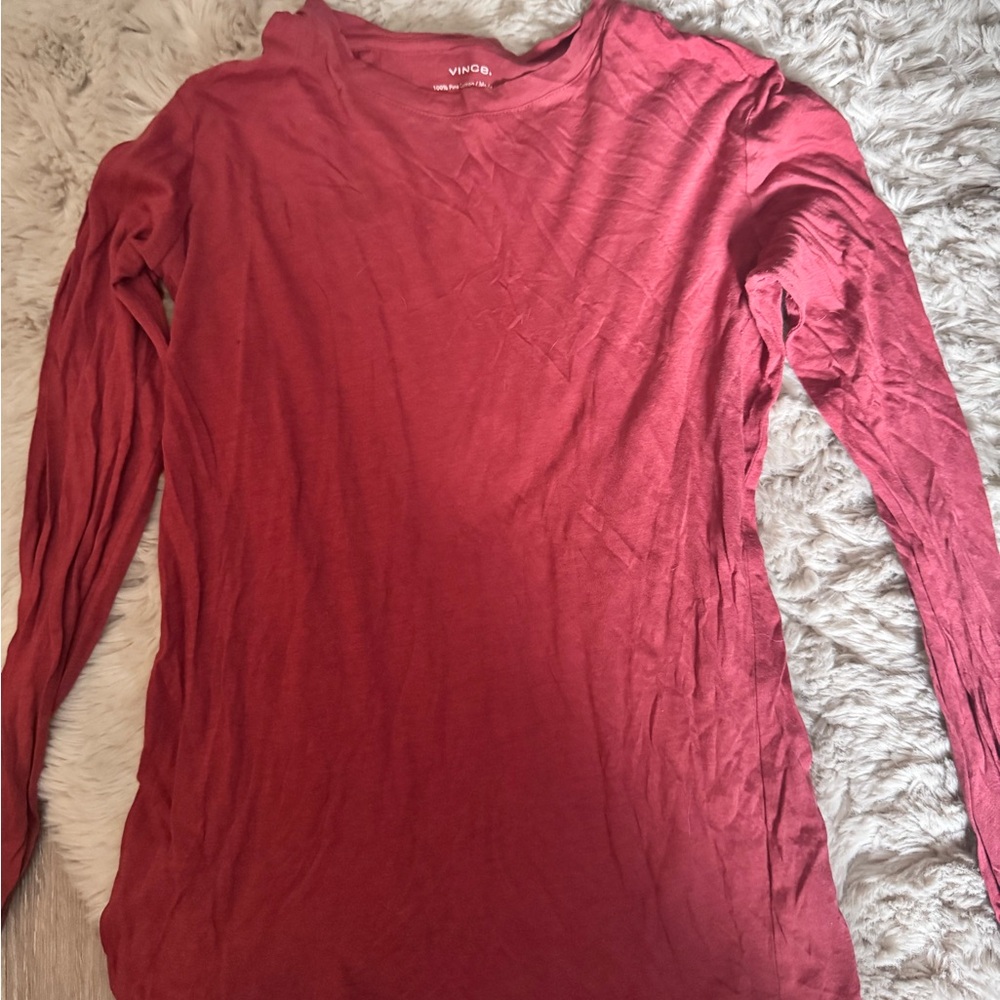 Vince pima cotton long sleeve tee